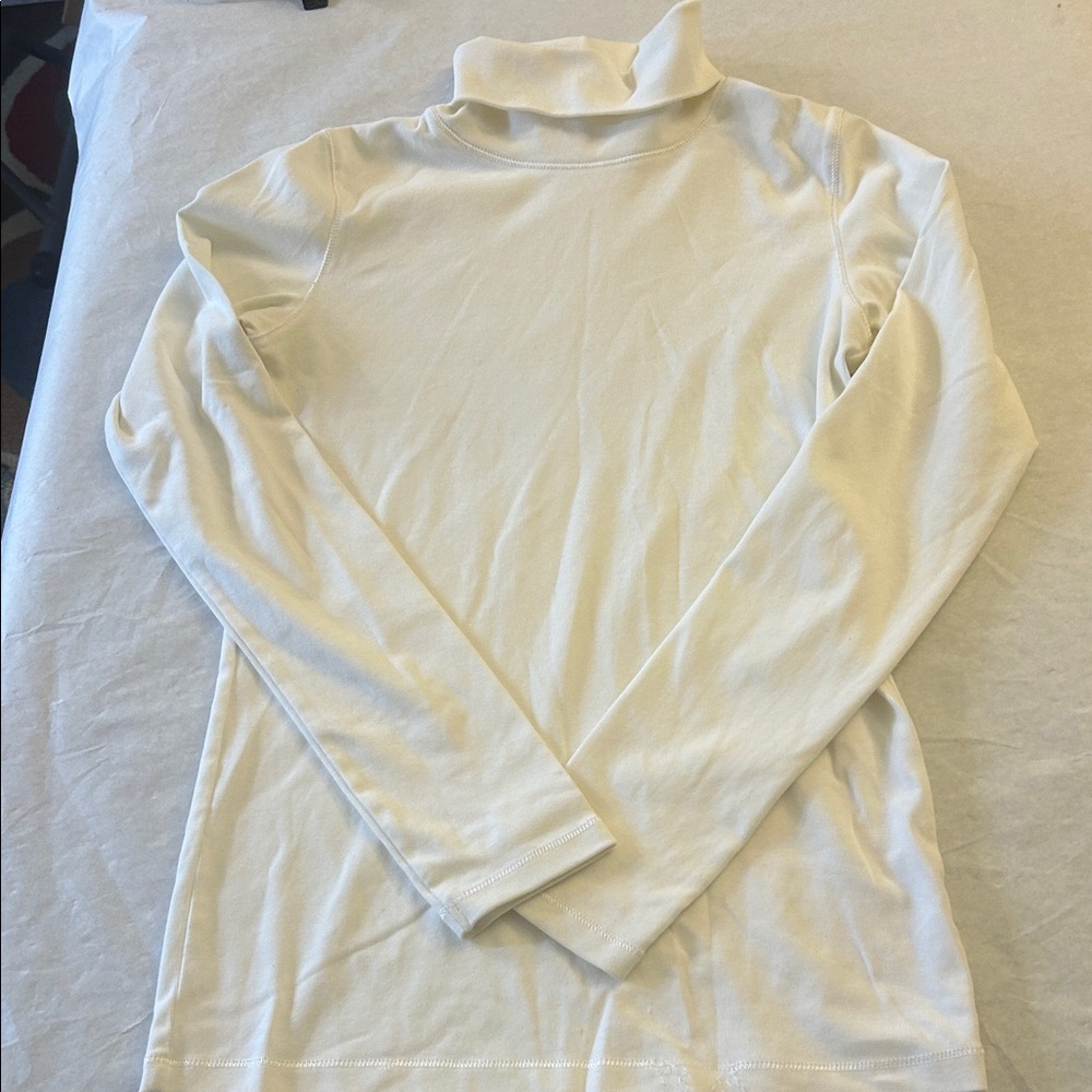 Uniqlo Women's Cream Long Sleeve Turtleneck